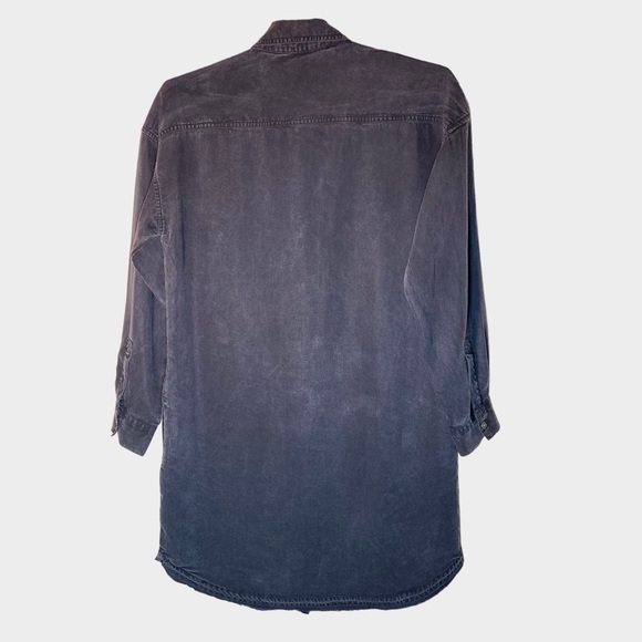 Zara Basic Denim Z1975 Embroidered Dress Sequin XS ButtonDown Collared Oversized - Picture 11 of 16